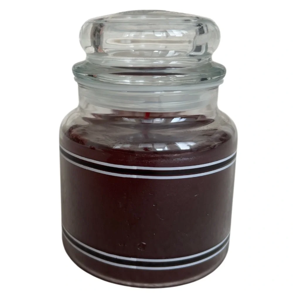 Yankee Candle Jar Holly & Red Currant Rare Vintage Black Band Deep Red 14.5 Oz